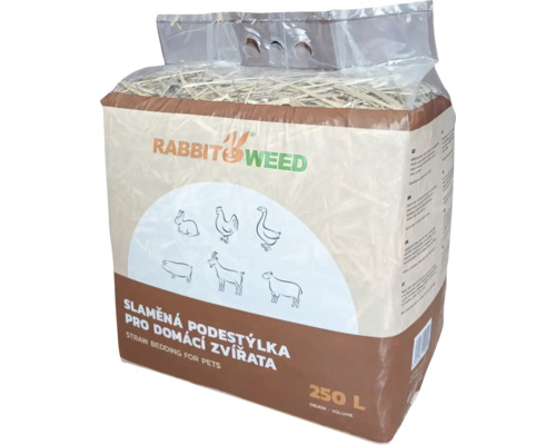 Slamená podstielka pre domáce zvieratá Rabbit Weed 250 l Balenie slamenej podstielky pre domáce zvieratá, 250 litrov