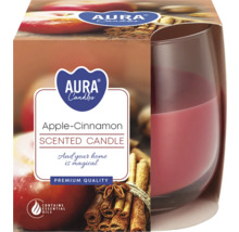 Aura Candles vonná sviečka jablko-škorica v skle