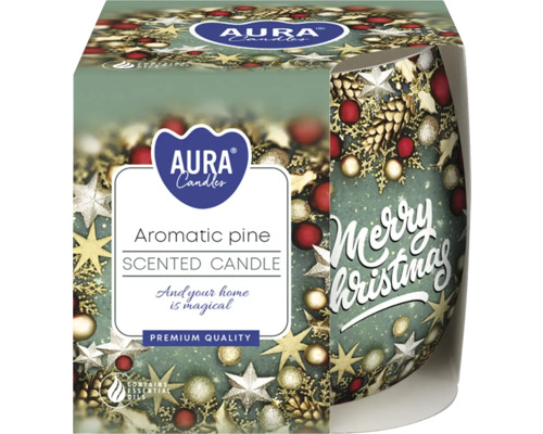 Aura Candles vonná sviečka Aromatic Pine v balení