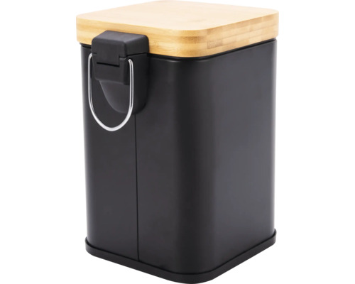 Kovový kompostovací kôš s bambusovým vekom