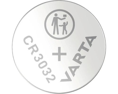 Gombíková batéria Varta CR3032 s upozornením na bezpečnosť detí