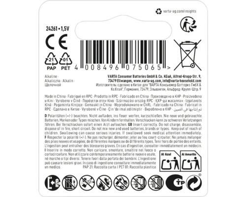 Informácie a varovania o batériách