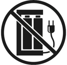 Symbol: Nepripájať k elektrickej sieti