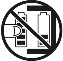 Symbol pre zákaz vyberania batérií