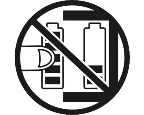 Symbol pre zákaz vyberania batérií