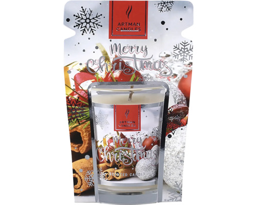 Vonná sviečka Artman Candles v skle s vianočným motívom