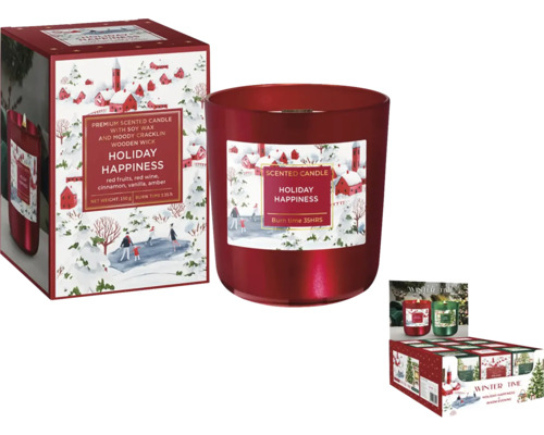 Vonná sviečka Holiday Happiness s dobou horenia 35 hodín