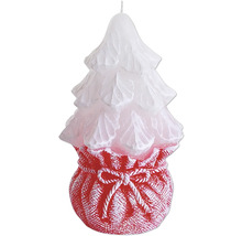 Dekoratívna sviečka v tvare stromčeka vo vreci