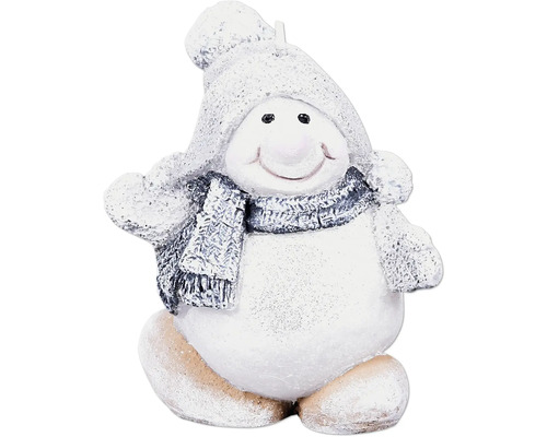 Sviečka SNEHULIAK NEW vianočná 11cm Figúrka snehuliaka s čiapkou a šálom ako zimná dekorácia