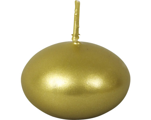 Sviečka PLÁVAJÚCA metal lesk 4,5cm 6ks Zlatá plávajúca sviečka