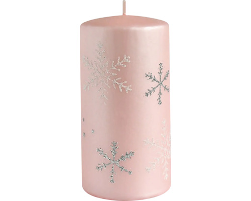 Sviečka FROST VALEC vianočná 7x14cm Sviečka so vzorom snehových vločiek