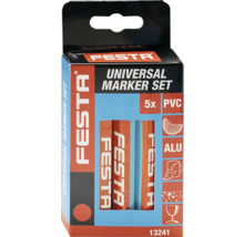 Súprava univerzálnych fixiek Festa, 5 kusov, vhodné pre PVC a hliník