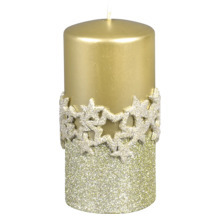 Dekoratívna stĺpová sviečka s motívmi hviezd