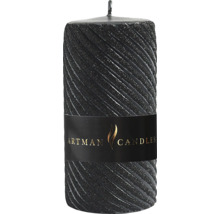 Čierna špirálová sviečka s logom Artman Candles