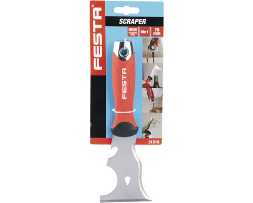 Škrabka Festa, 9 v 1, nehrdzavejúca oceľ, 76 milimetrov