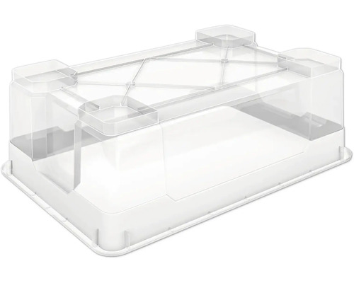 Plastový úložný box s priehľadným vekom