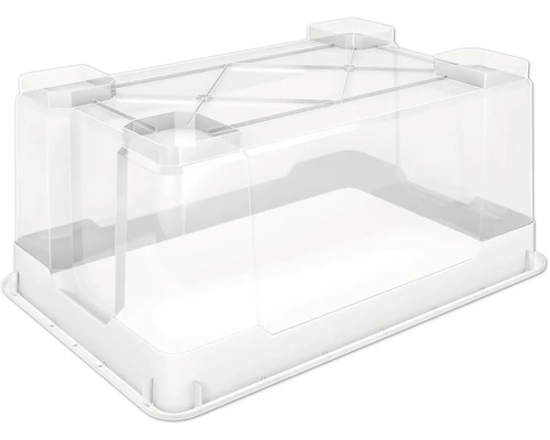 Priehľadný plastový úložný box s vekom