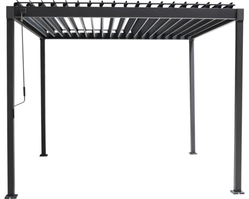 Kovová pergola s nastaviteľnými lamelami do záhrady