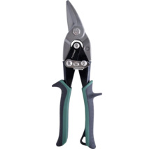 Nožnice na plech s tvarovanými rukoväťami pre lepší úchop.