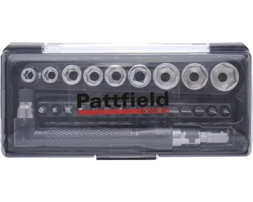 Sada bitov a nástrčných kľúčov Pattfield 26 dielov Sada nástrčných kľúčov Pattfield v kufríku