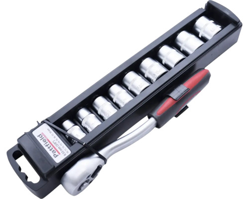 Sada nástrčných kľúčov Pattfield s račňou a nástrčnými hlavicami