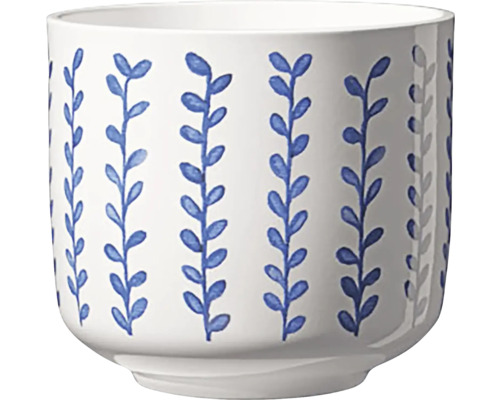 Keramický kvetináč s motívom listov