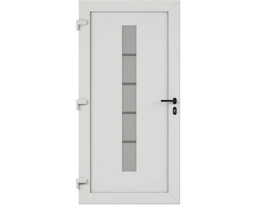 Biele dvere so sklenenou výplňou