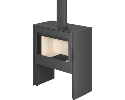 Kachle na drevo Romotop RIAYD 30 oceľ čierna 7,8 kW s externým prívodom vzduchu Krbové kachle s pripojením dymovodu