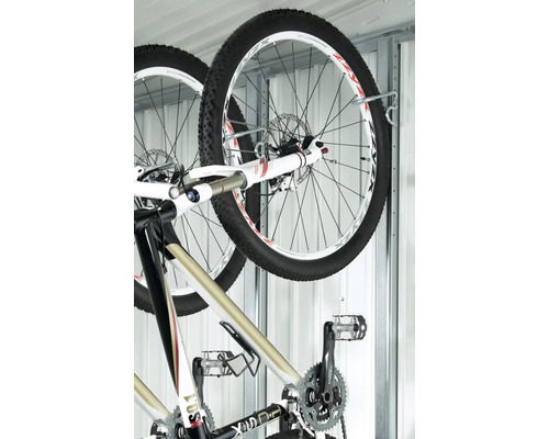 Držiak na bicykel s horským bicyklom na montáž na stenu