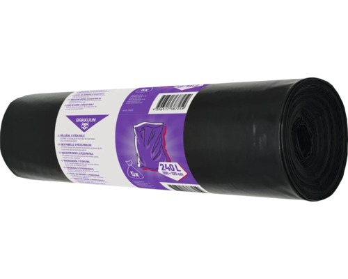 Rolka vriec na odpadky, 240 litrov, 5 kusov