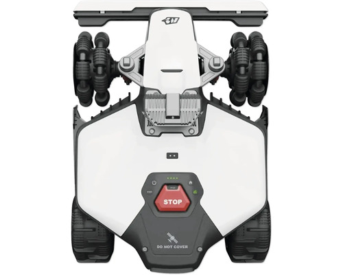 Pohľad zhora na robotickú kosačku