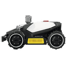 Robotická kosačka s hrubými pneumatikami