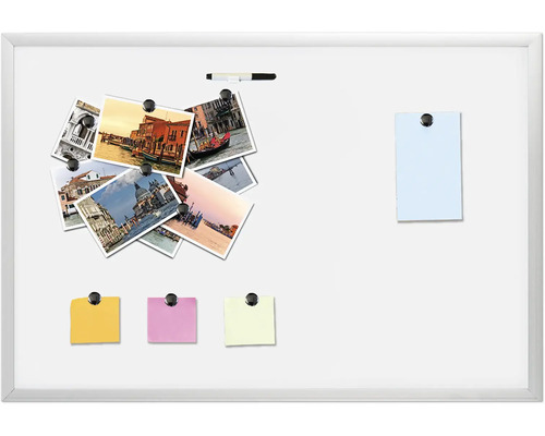 Magnetická tabuľa s fotografiami, poznámkami a perom