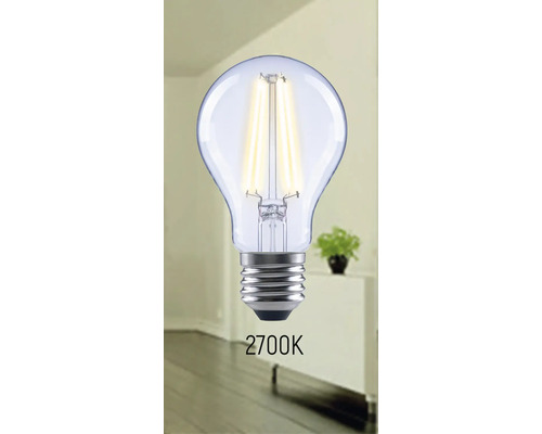 Číra LED žiarovka s 2700 Kelvinmi