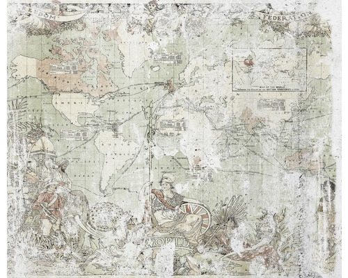 Tapeta s mapou sveta s mapou sveta a historickými motívmi