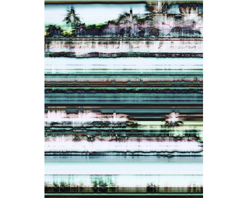 Dekoratívna nástenná maľba s motívom palmy