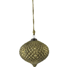 Vianočná guľa s kosoštvorcovým vzorom