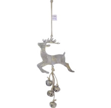 Vianočná ozdoba so sobom a zvončekmi