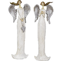 Dve dekoratívne anjelské postavy s krídlami