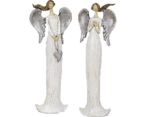 Dve dekoratívne anjelské postavy s krídlami