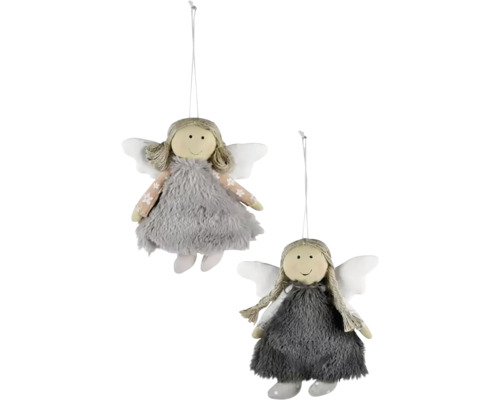 Závesná dekorácia Anjel látkový na zavesenie 2 druhy cena za 1 kus Dve látkové bábiky ako vianoční anjeli so závesom