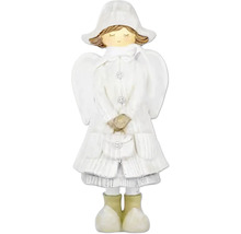 Dekoratívna figúrka anjela s klobúkom a kabátom