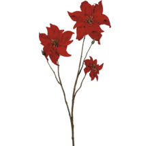 Umelá vianočná hviezda s tromi kvetmi