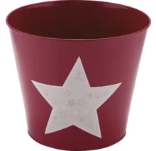 Dekoratívny kovový vedro s motívom hviezdy