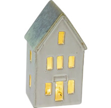Dekoratívny keramický dom s osvetlením okien