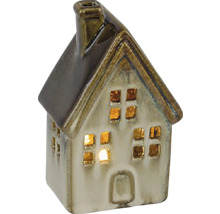 Dekoratívny keramický dom s osvetlením