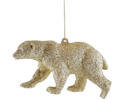 Dekoratívny medveď na zavesenie ako vianočná ozdoba