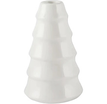 Dekoratívna biela váza so stupňovitým tvarom