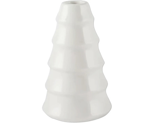 Dekoratívna biela váza so stupňovitým tvarom