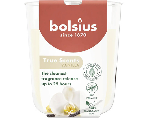 Bolsius vonná sviečka vanilka, uvoľňuje vôňu až 25 hodín